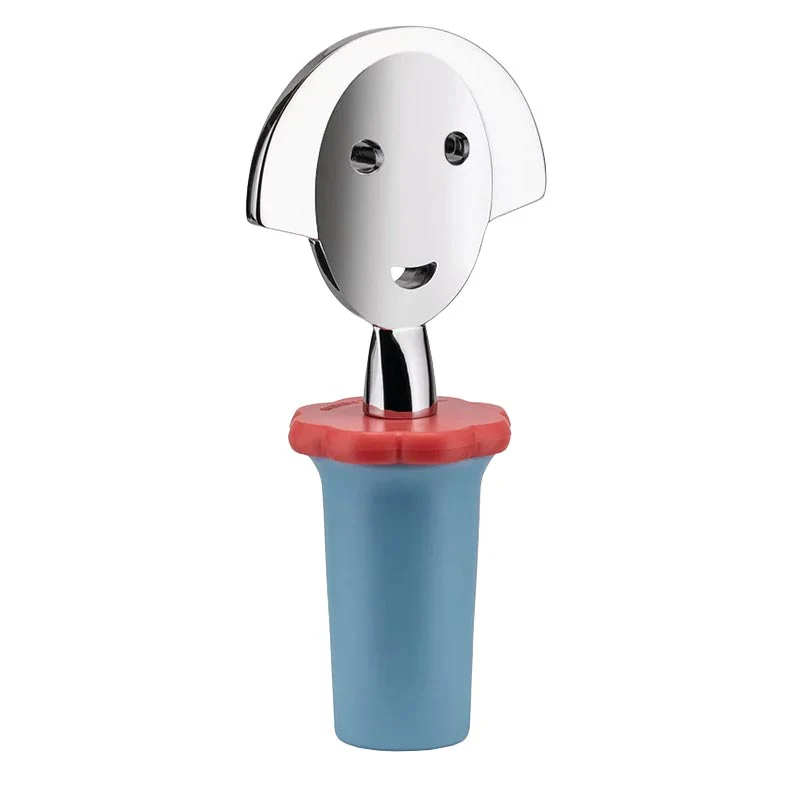 Anna Stop 2 Bottle Stopper - Light Blue - des. Alessandro Mendini for Alessi - Image 2