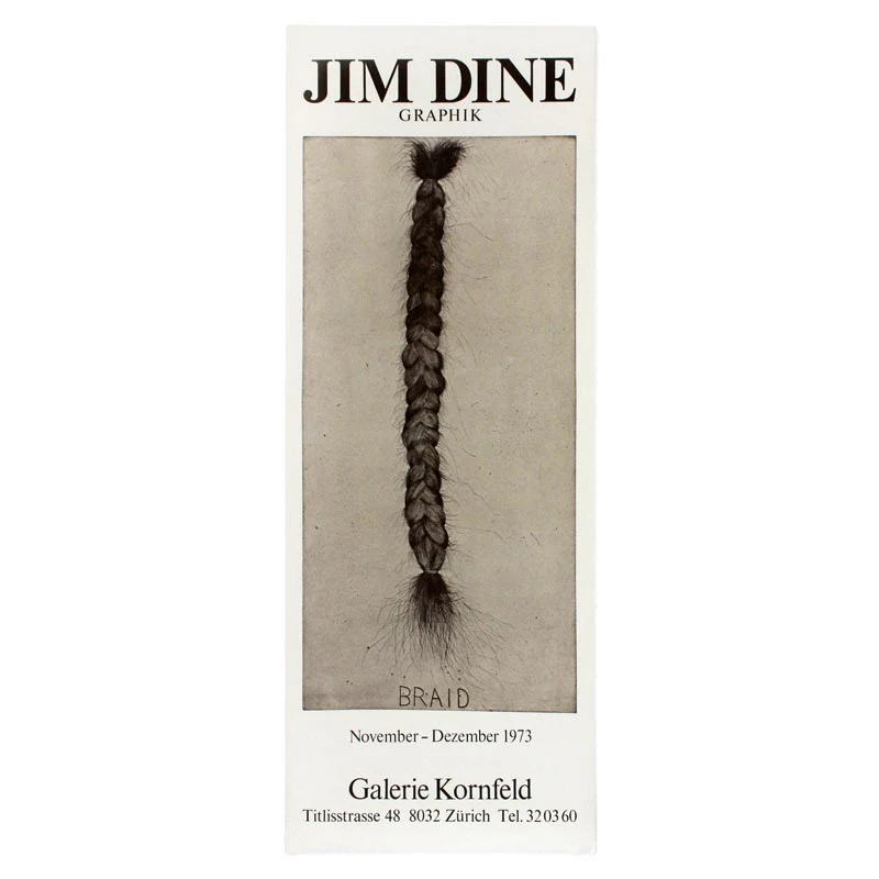 Braid second state poster by Jim Dine (Galerie Kornfeld, Zurich, 1974) - Image 2