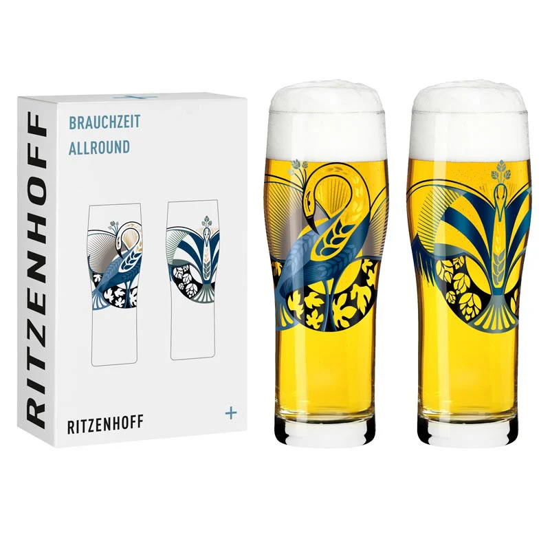 Brauchzeit Allround Beer Glass Set featuring Phoenix Illustration, des. Petra Mohr for Ritzenhoff - Image 6