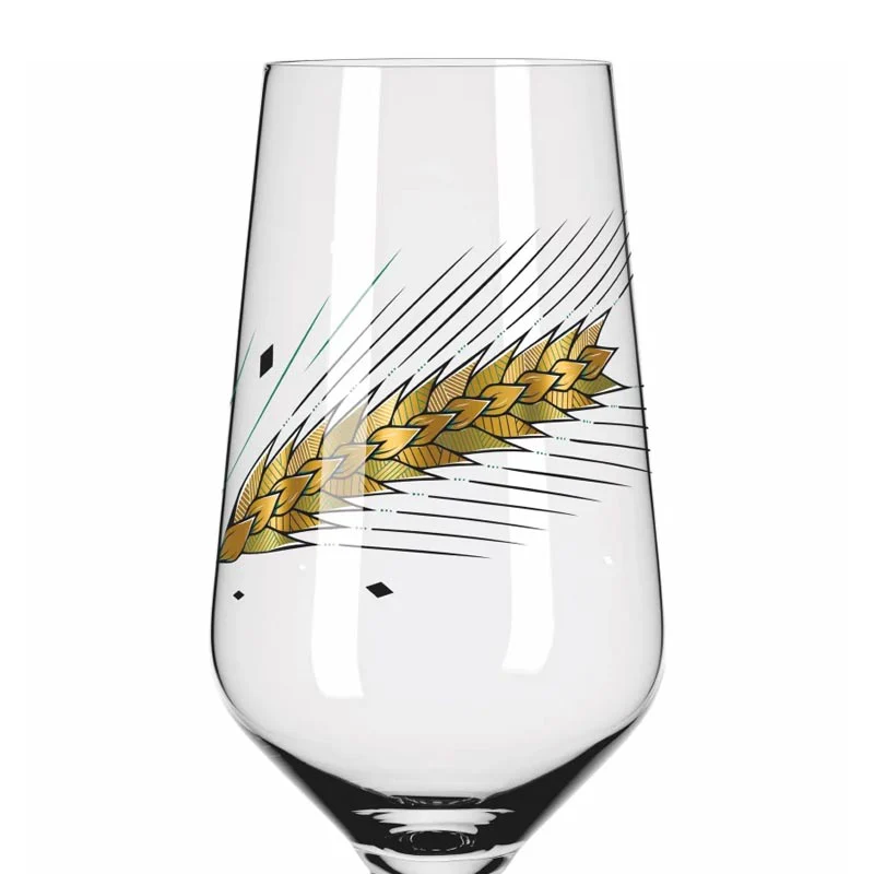 Brauchzeit Beer Glass Set with Barley Illustration by Andreas Preis for Ritzenhoff - Image 5