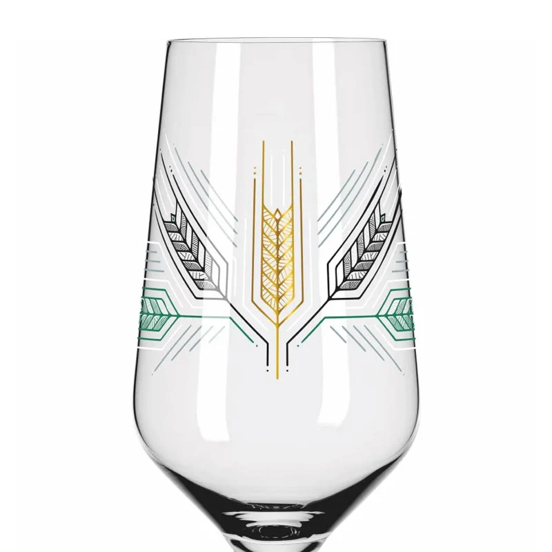 Brauchzeit Beer Glass Set with Barley Illustration by Andreas Preis for Ritzenhoff - Image 6