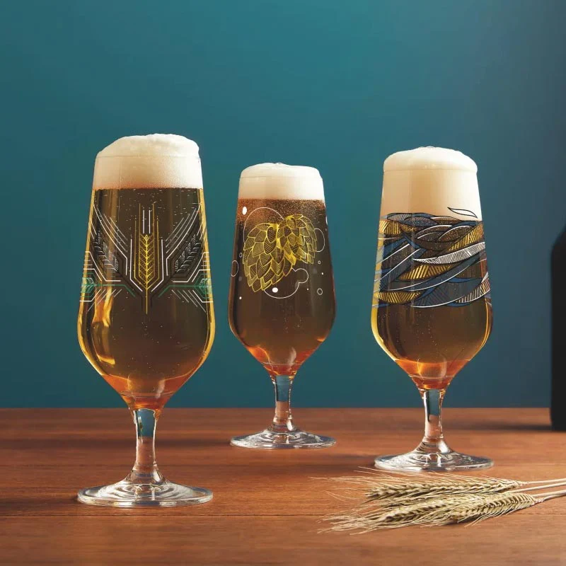 Brauchzeit Beer Glass Set with Barley Illustration by Andreas Preis for Ritzenhoff - Image 7