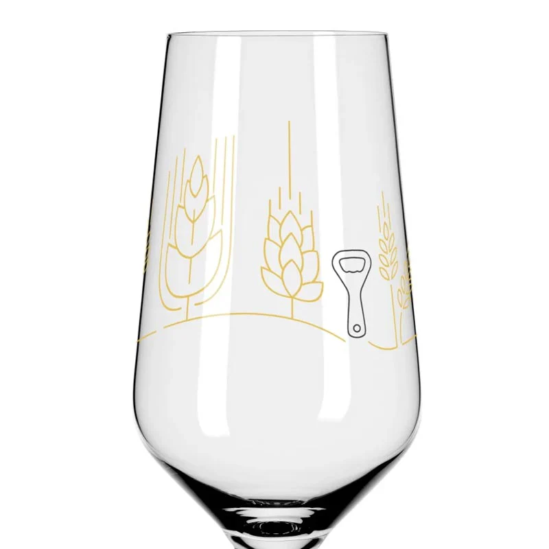 Brauchzeit Pils Glass Set Featuring Hops, Malt and Bottle Opener Illustration des. Sonja Eikler for Ritzenhoff - Image 5