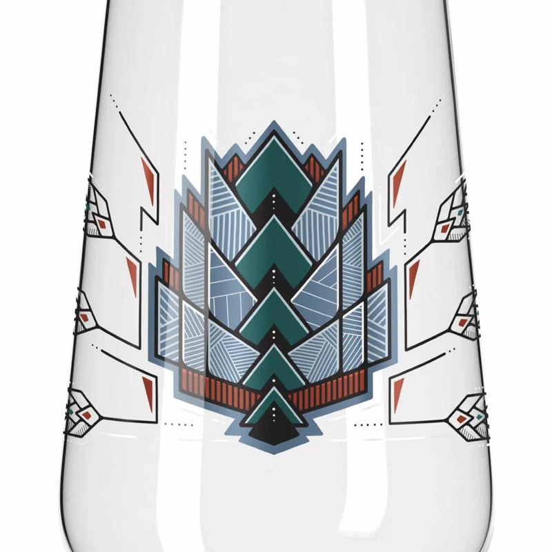 Brauchzeit Pils Glass Set with Hops and Barley Illustration, des. Andreas Preis for Ritzenhoff - Image 2