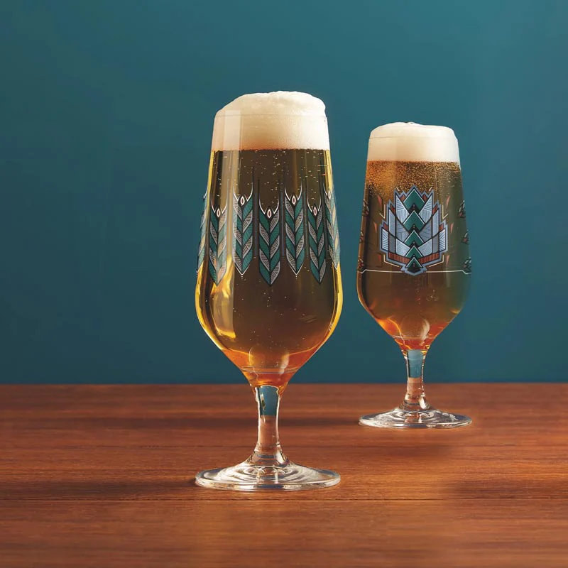 Brauchzeit Pils Glass Set with Hops and Barley Illustration, des. Andreas Preis for Ritzenhoff - Image 7