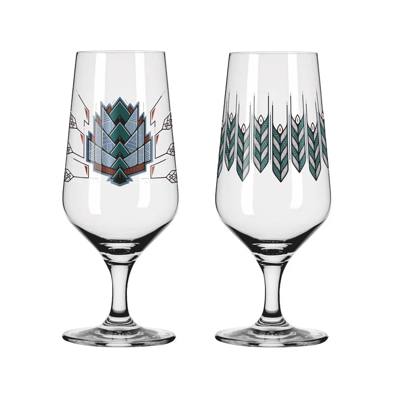 Brauchzeit Pils Glass Set with Hops and Barley Illustration, des. Andreas Preis for Ritzenhoff - Image 8