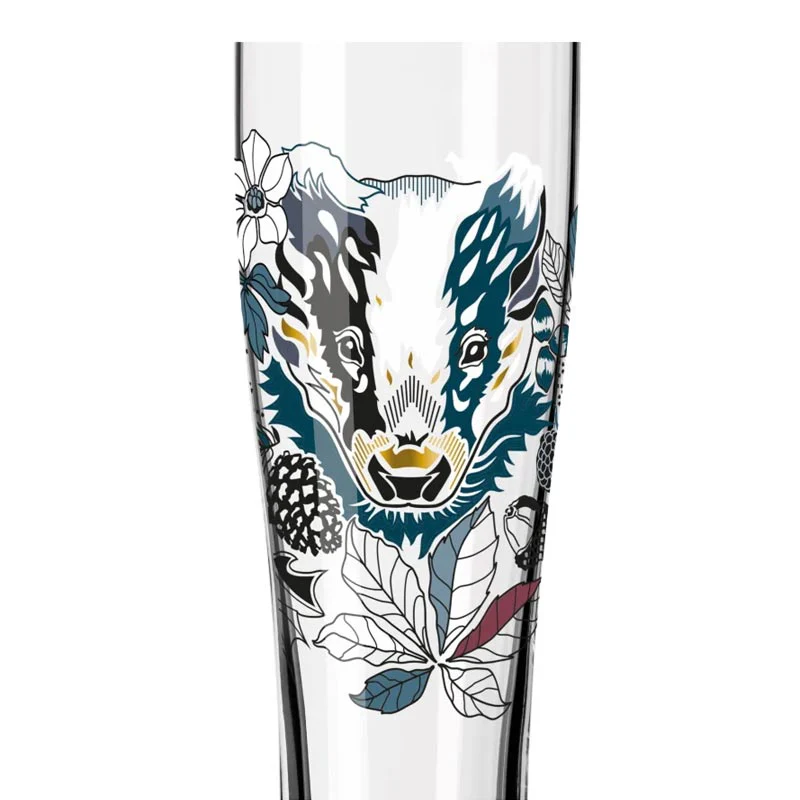 Brauchzeit 'Weizen' (Wheat Beer) Glass Set featuring Wild Boar and Badger Illustration, des. Petra Mohr for Ritzenhoff - Image 5
