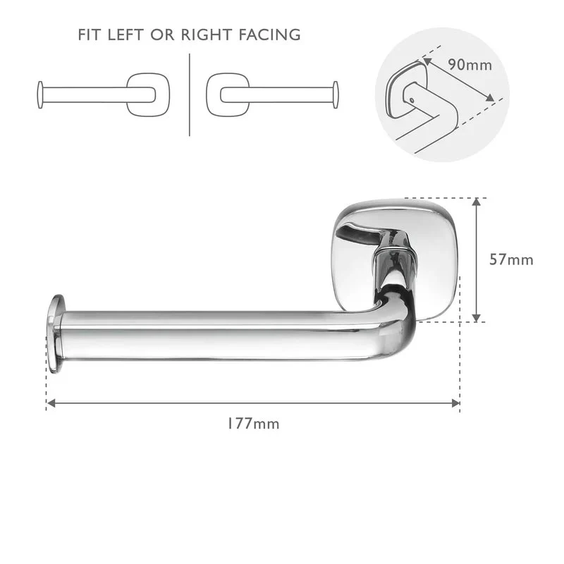Burford Toilet Roll Holder - Fixed - by Robert Welch - Image 3
