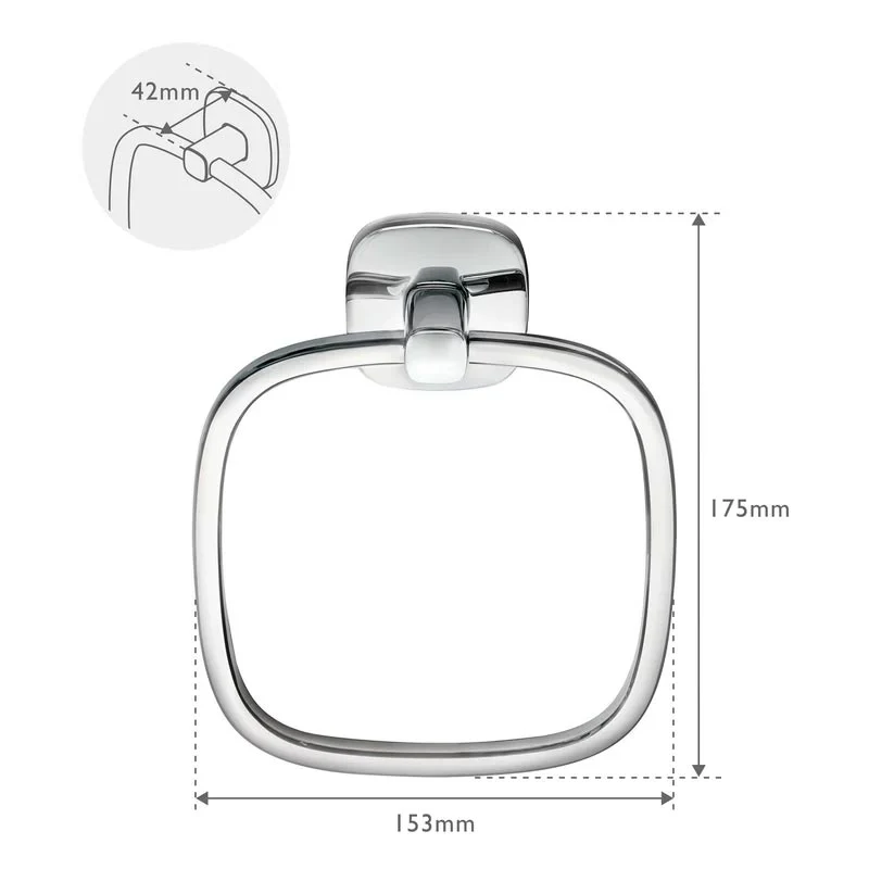 Burford Towel Ring - by Robert Welch - Image 3