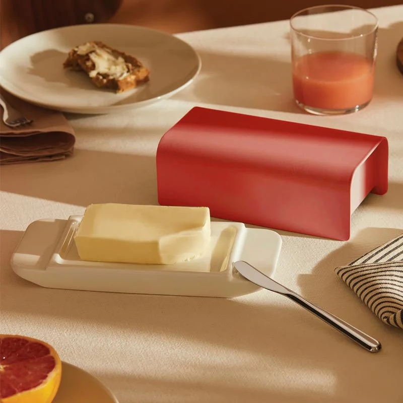 Mattina Butter Dish - Red - des. BIG-GAME for Alessi - Image 2