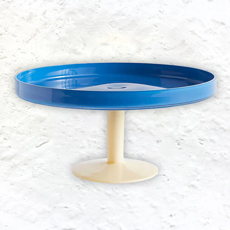 Cake Stand - blue / yellow glass by HAY