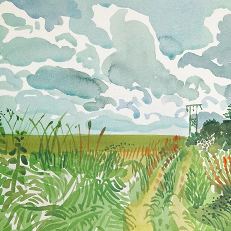 Cart Track and Pylon (from Midsummer: East Yorkshire) by David Hockney - Image 2