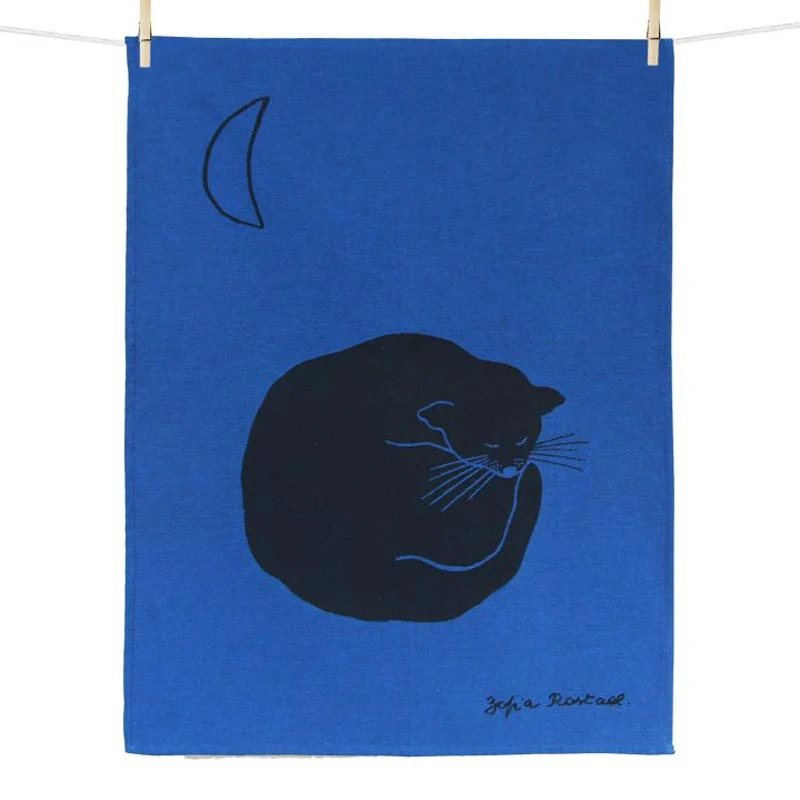 Cat (Mumu) Tea Towel, by Tissage Moutet - Image 2