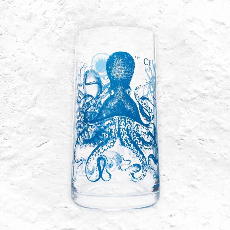Monsters of the Deep: Cephalopods - Tumbler Drinking Glass by Cognitive Surpluss