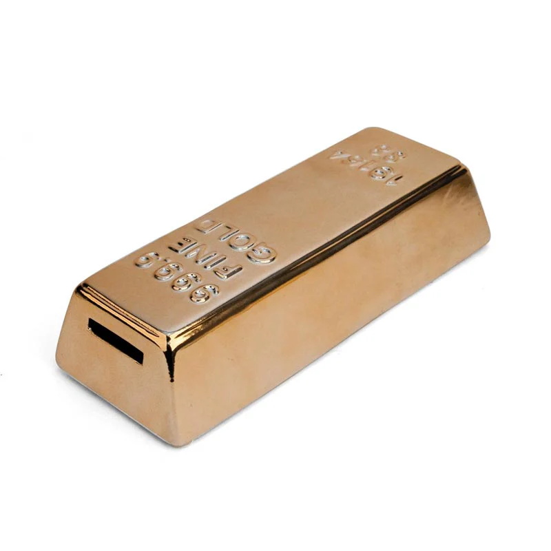 Ceramic Gold Bar Coin Bank by Kikkerland - Image 4