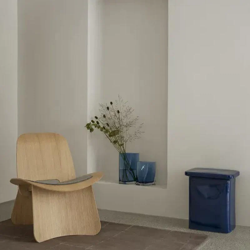 Toki Ceramic Stool / Side Table - Mazarine Blue - by Blomus - Image 3