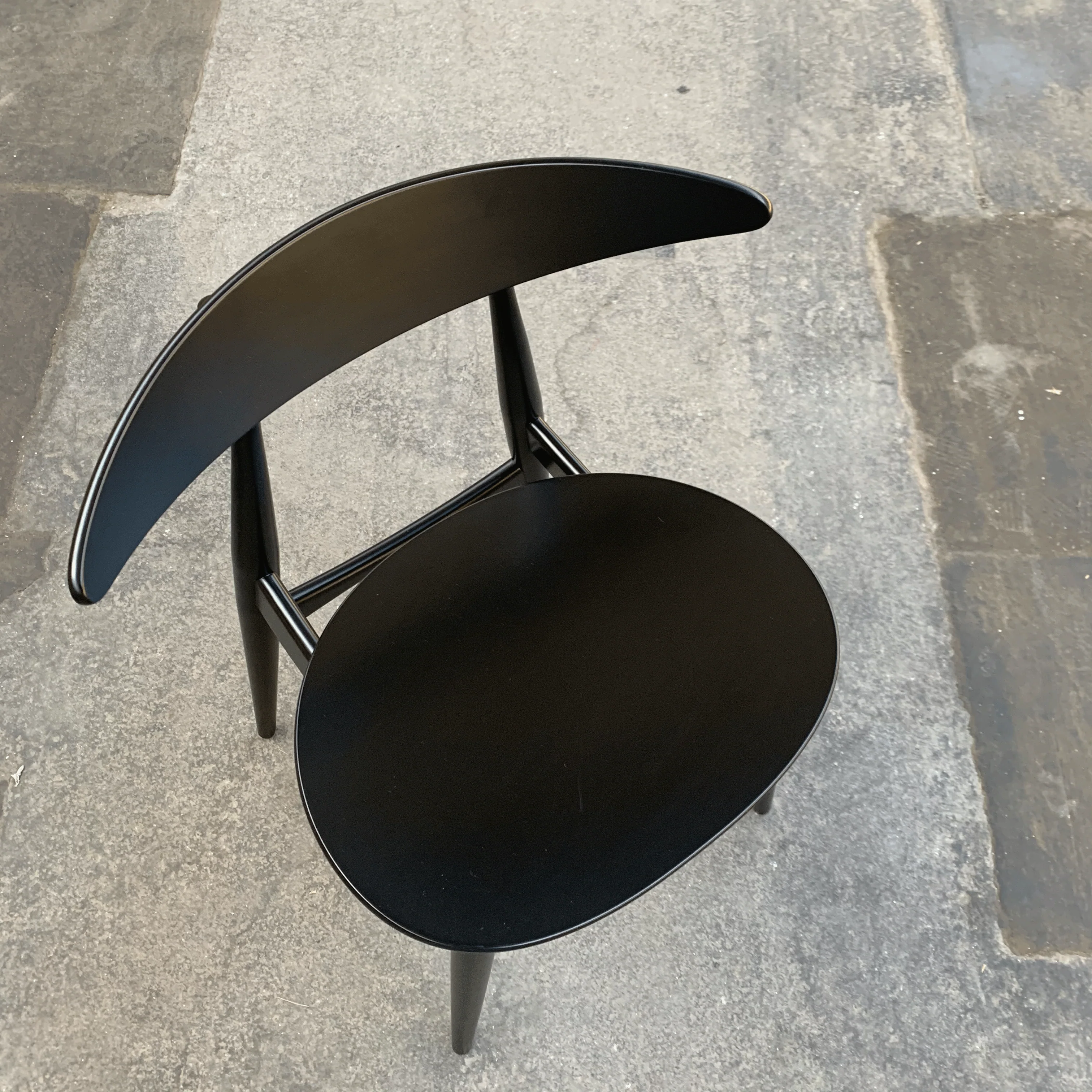 CH33T Chair - black lacquered beech - des. Hans J. Wegner, 1957 (made by Carl Hansen & Son) - Image 3