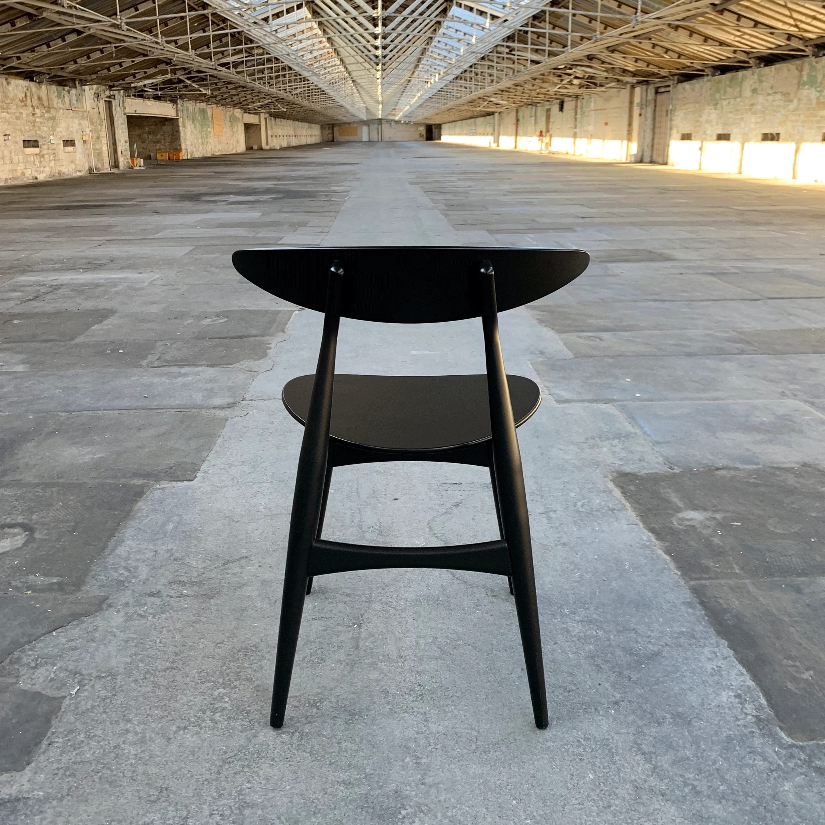 CH33T Chair - black lacquered beech - des. Hans J. Wegner, 1957 (made by Carl Hansen & Son) - Image 5