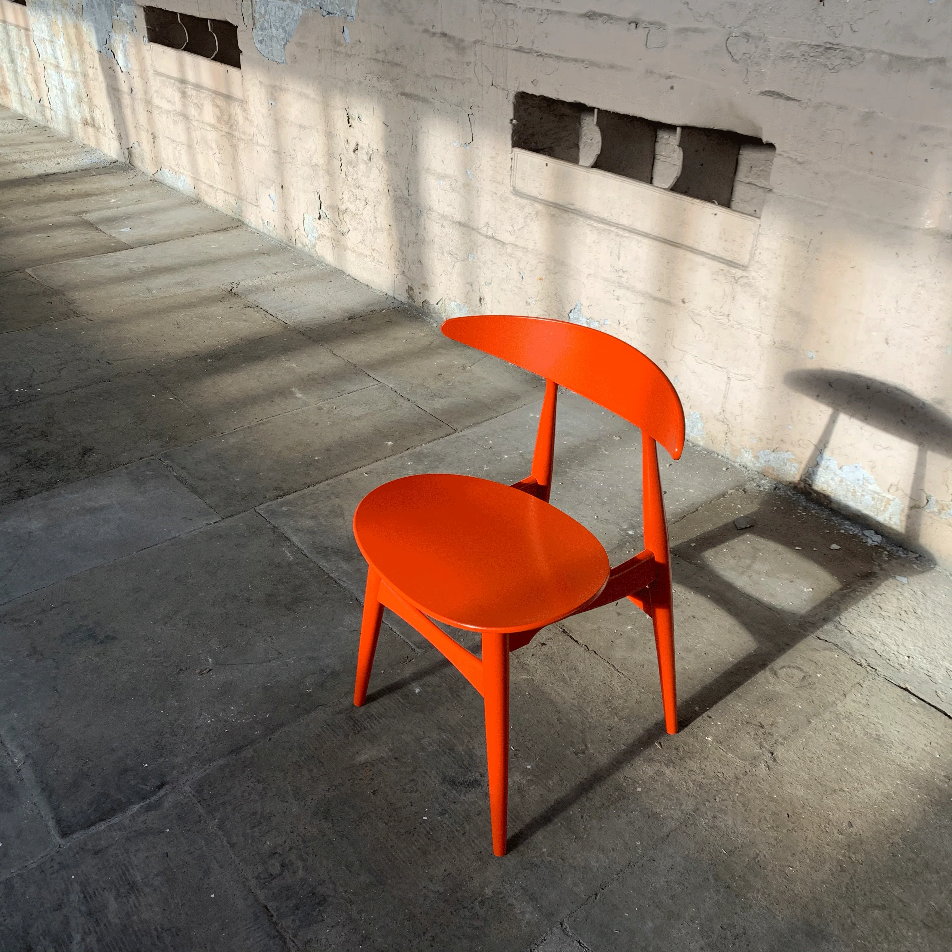 CH33T Chair - orange lacquered beech - Hans J. Wegner, 1957 (made by Carl Hansen & Son) - Image 7