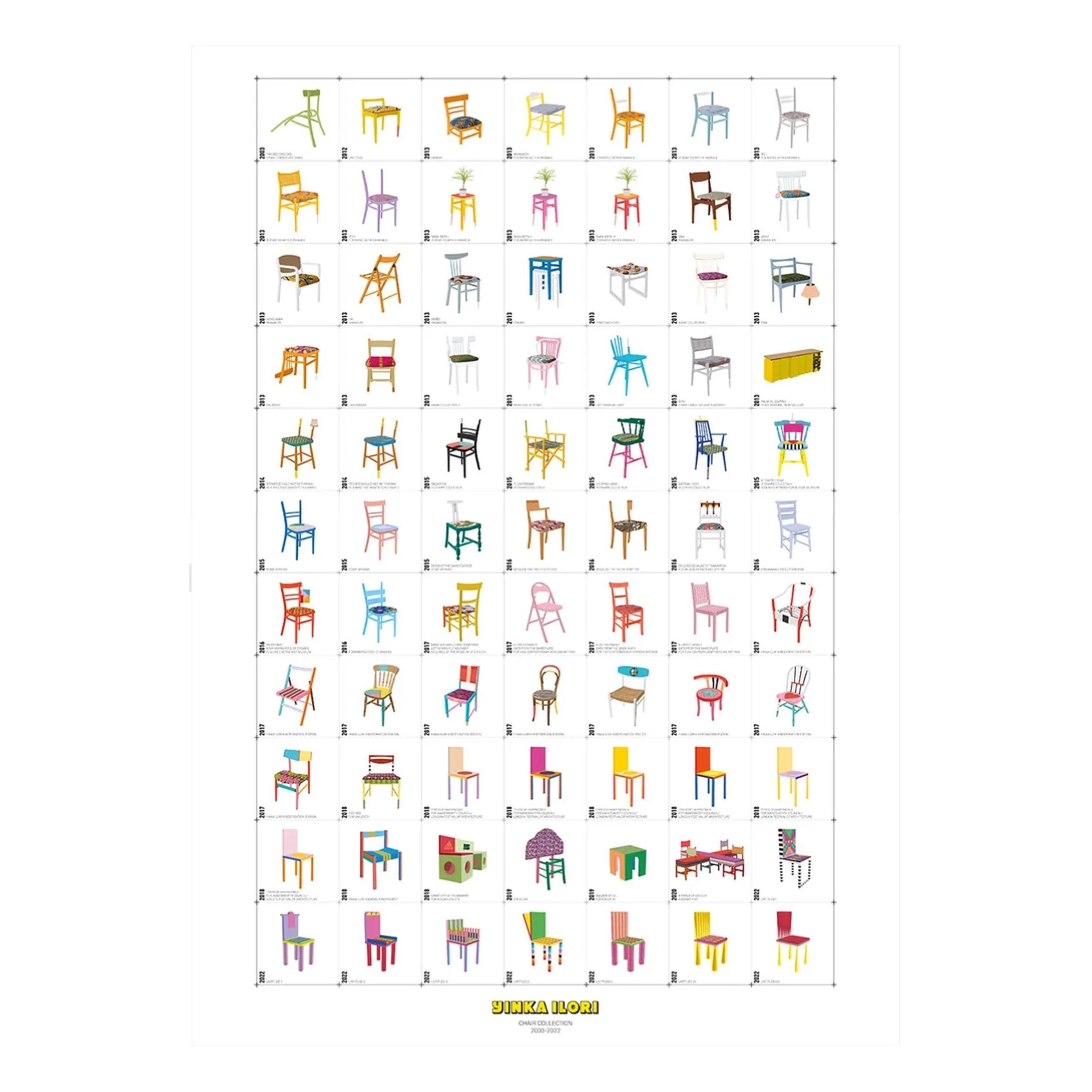 Chair Collection Poster by Yinka Ilori - limited edition of 200 - Image 3