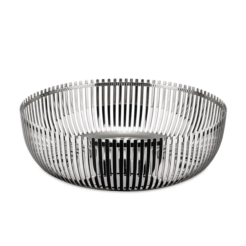 Stainless Steel Bread or Fruit Basket by Alessi, des. Pierre Charpin, 20cm - Image 5