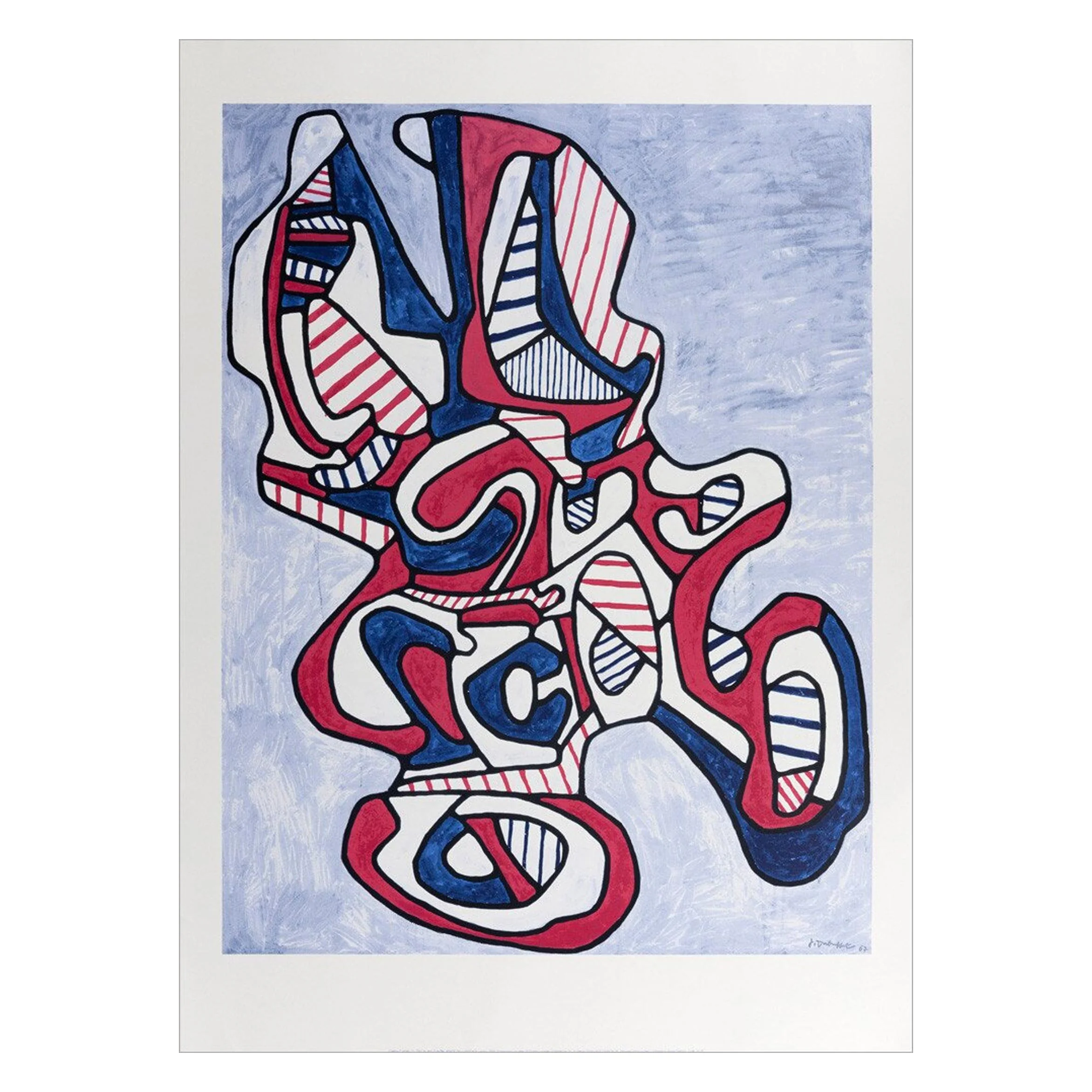 Ciseaux V (Scissor V), 1967 silkscreen print by Jean Dubuffet - Image 2