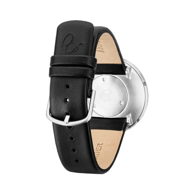 City Hall watch des. Arne Jacobsen  - 40mm diameter, white dial, black strap - Image 4