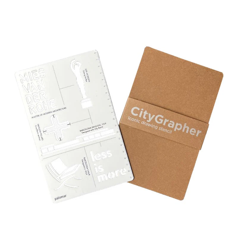 CityGrapher Stencil, Mies Van Der Rohe Barcelona Chair - Image 3