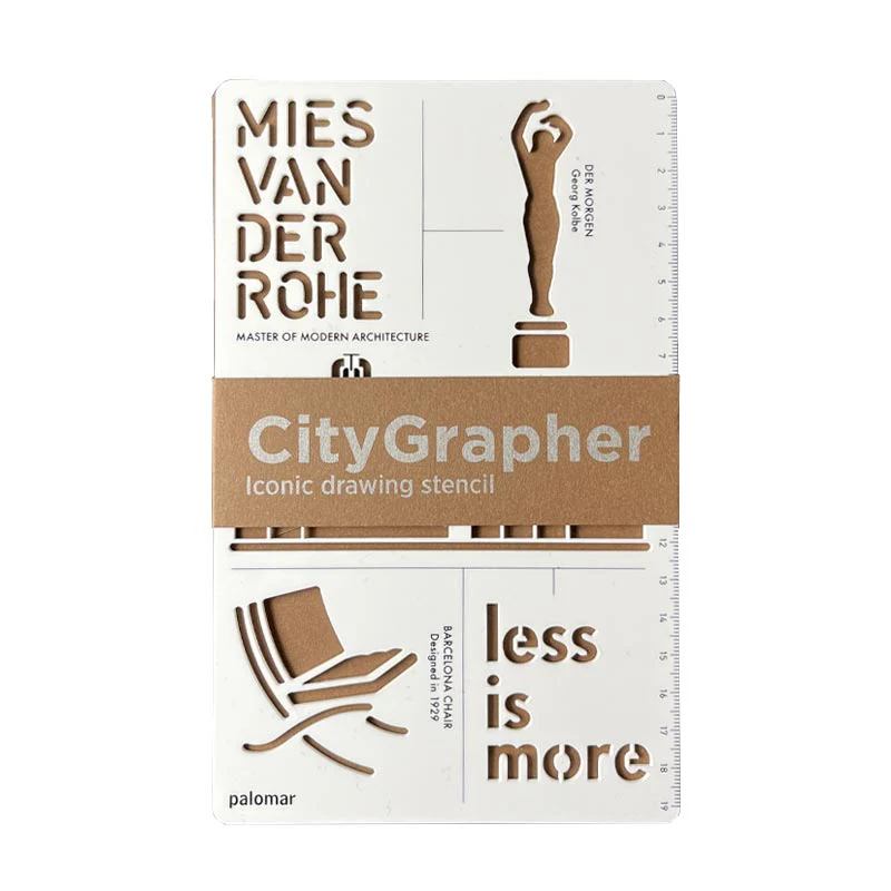 CityGrapher Stencil, Mies Van Der Rohe Barcelona Chair - Image 4