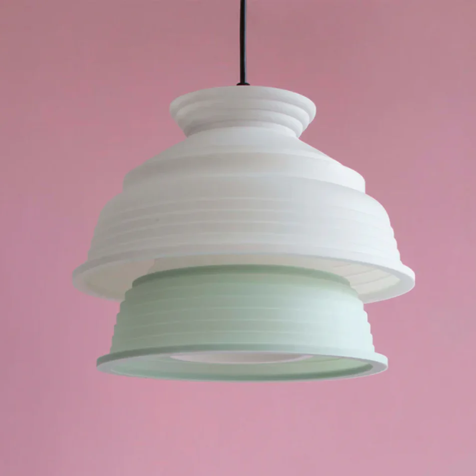 CL4 Pendant Lamp des. George Sowden, 2020 - white & mint green - Image 2