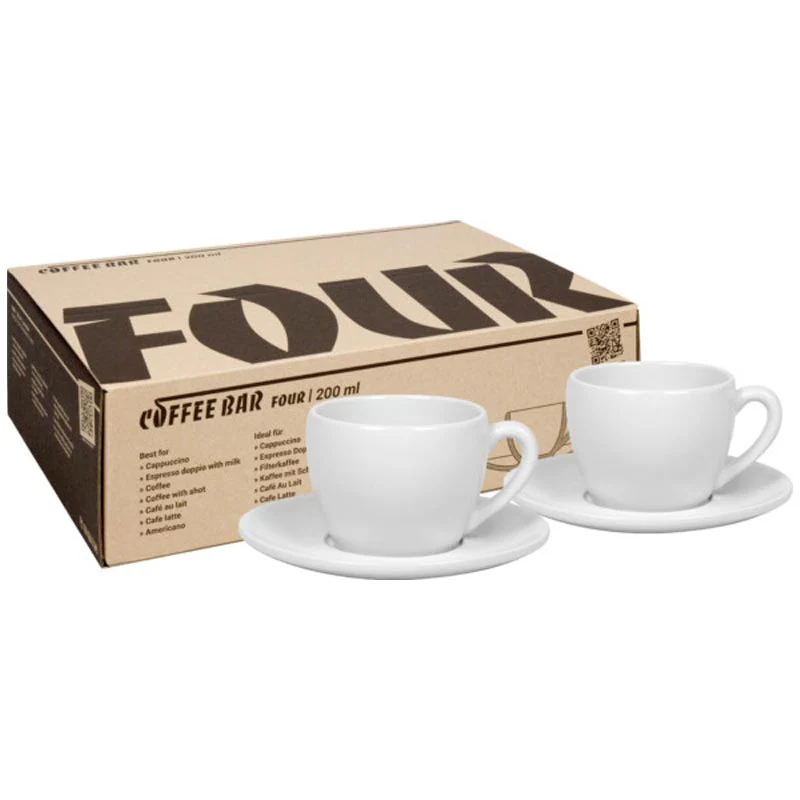 Coffee Bar Cappuccino Cups & Saucers - No.4 - Set of 2 - by Könitz - Image 2