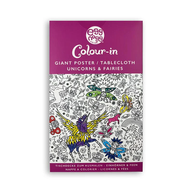 Colour-in Giant Poster / Tablecloth - Various designs - Teatime, Dinosaurs, Unicorns & Fairies, Amazing Animals, Seaside, Secret Garden, Farm, Countryside - Image 12