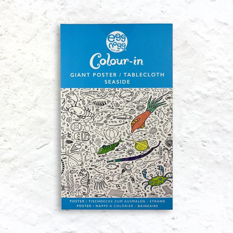 Colour-in Giant Poster / Tablecloth - Various designs - Teatime, Dinosaurs, Unicorns & Fairies, Amazing Animals, Seaside, Secret Garden, Farm, Countryside - Image 5