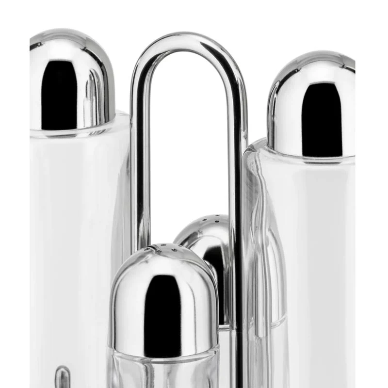 "5070" Condiment set: Oil, Vinegar, Salt & Pepper - des. Ettore Sottsass, Alessi - Image 3