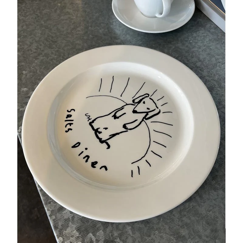 David Hockney Diner Dog Plate, Large - 27cm diameter - Image 2
