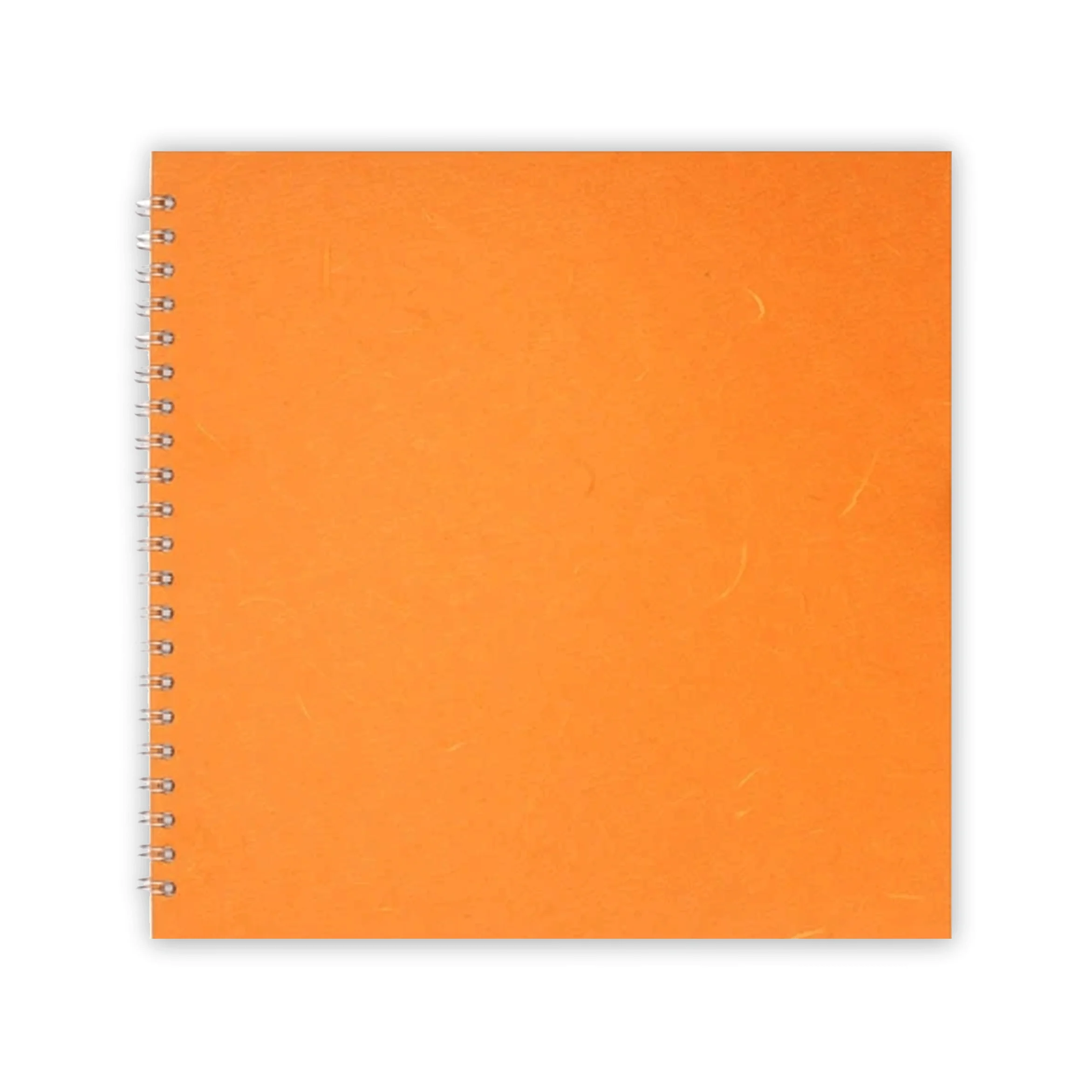 Orange Square Notebook by Pink Pig (11x11 inches, Thai silk tissue cover) - Image 2