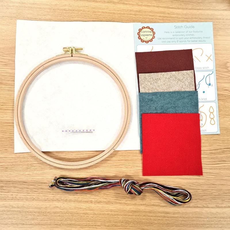 Corinne Lapierre Felt Applique Hoop Craft Kit: Robin - Image 3