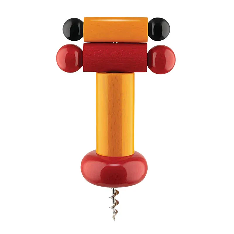 Twergi Corkscrew - Red, Yellow & Black - des. Ettore Sottsass for Alessi, 1989 (2021 reissue) - Image 2