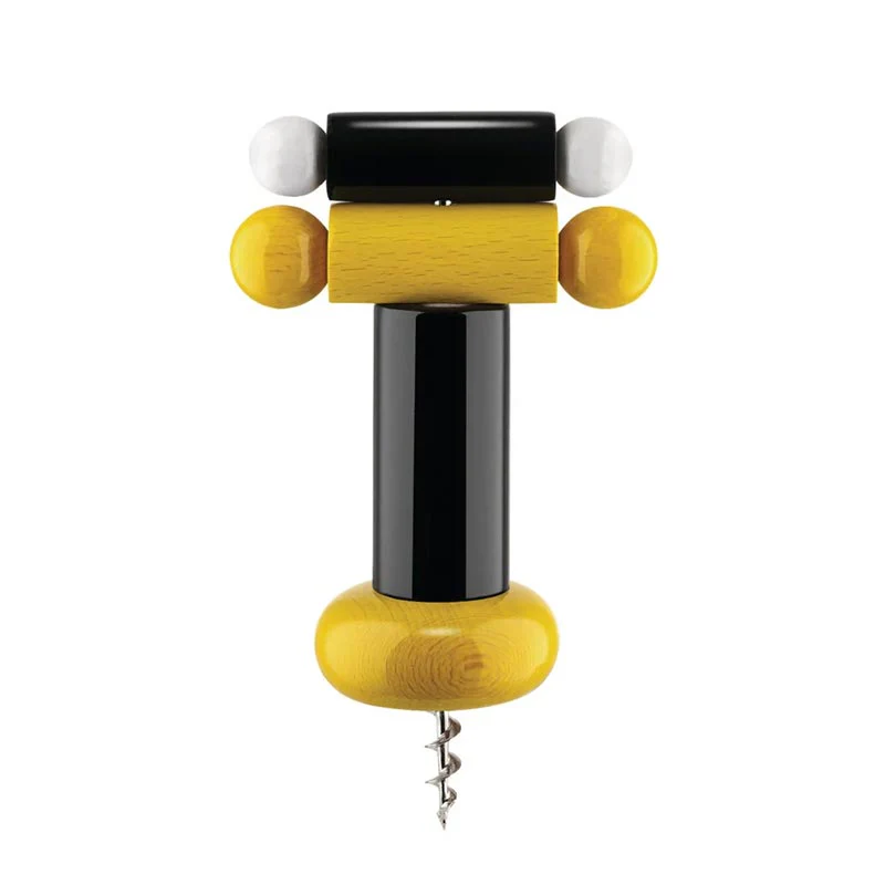 Twergi Corkscrew - White, Yellow & Black - des. Ettore Sottsass for Alessi, 1989 (2021 reissue) - Image 2