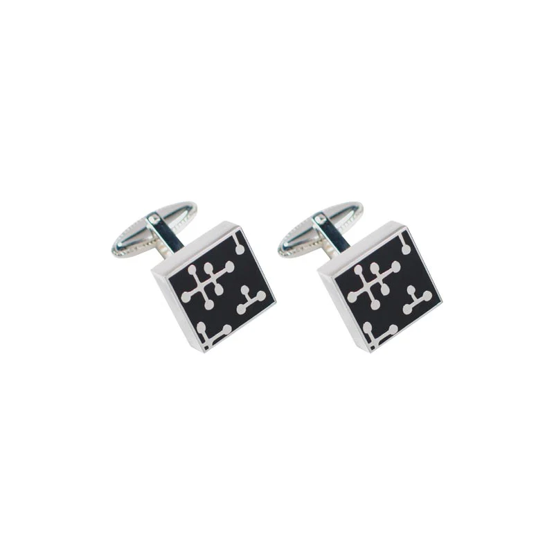 Dots Black Cufflinks, design by Charles & Ray Eames produced by ACME - Image 2