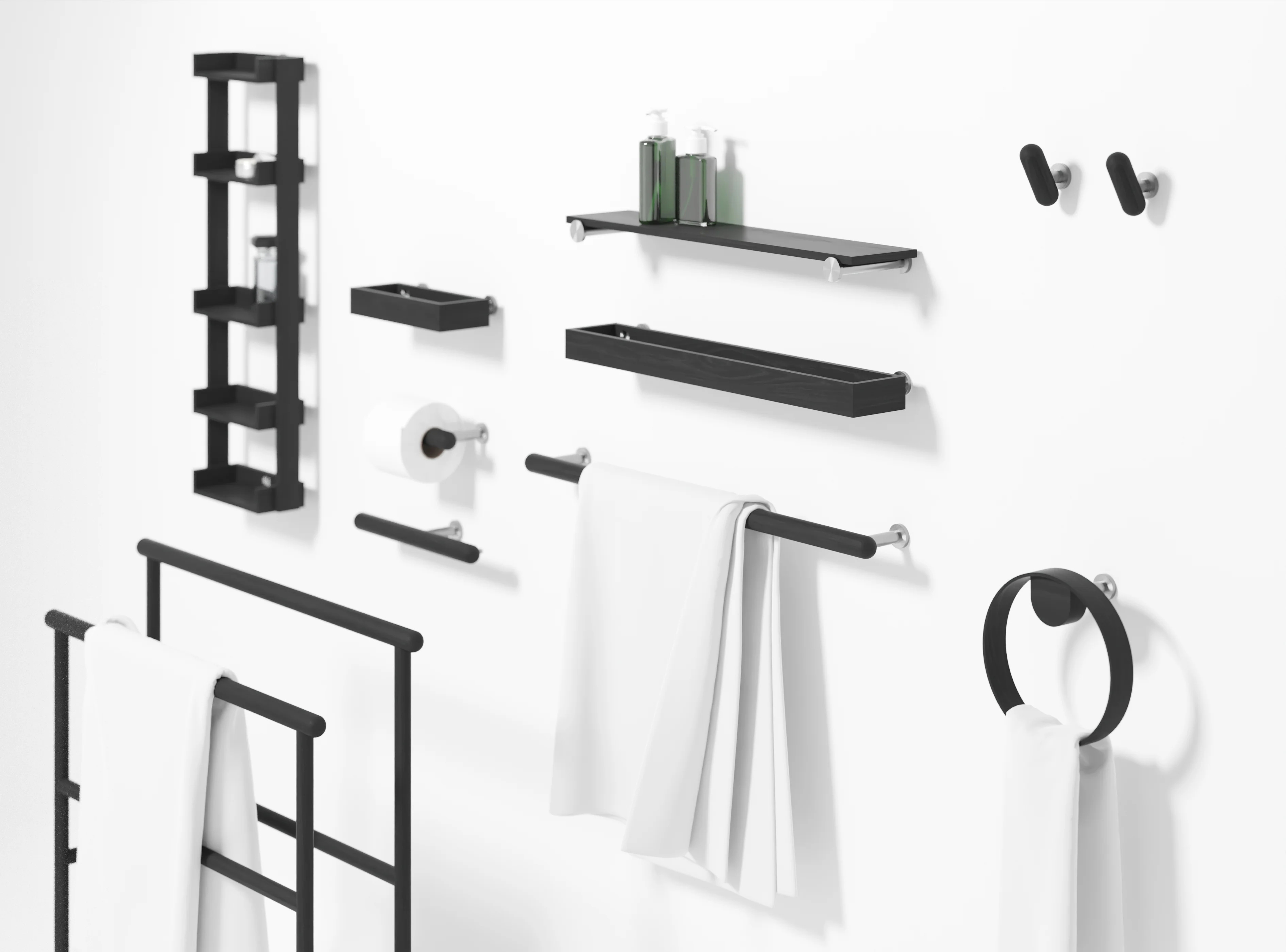 Yoku Dark Oak Toilet Roll Holder des. Lincoln Rivers for Wireworks - Image 2