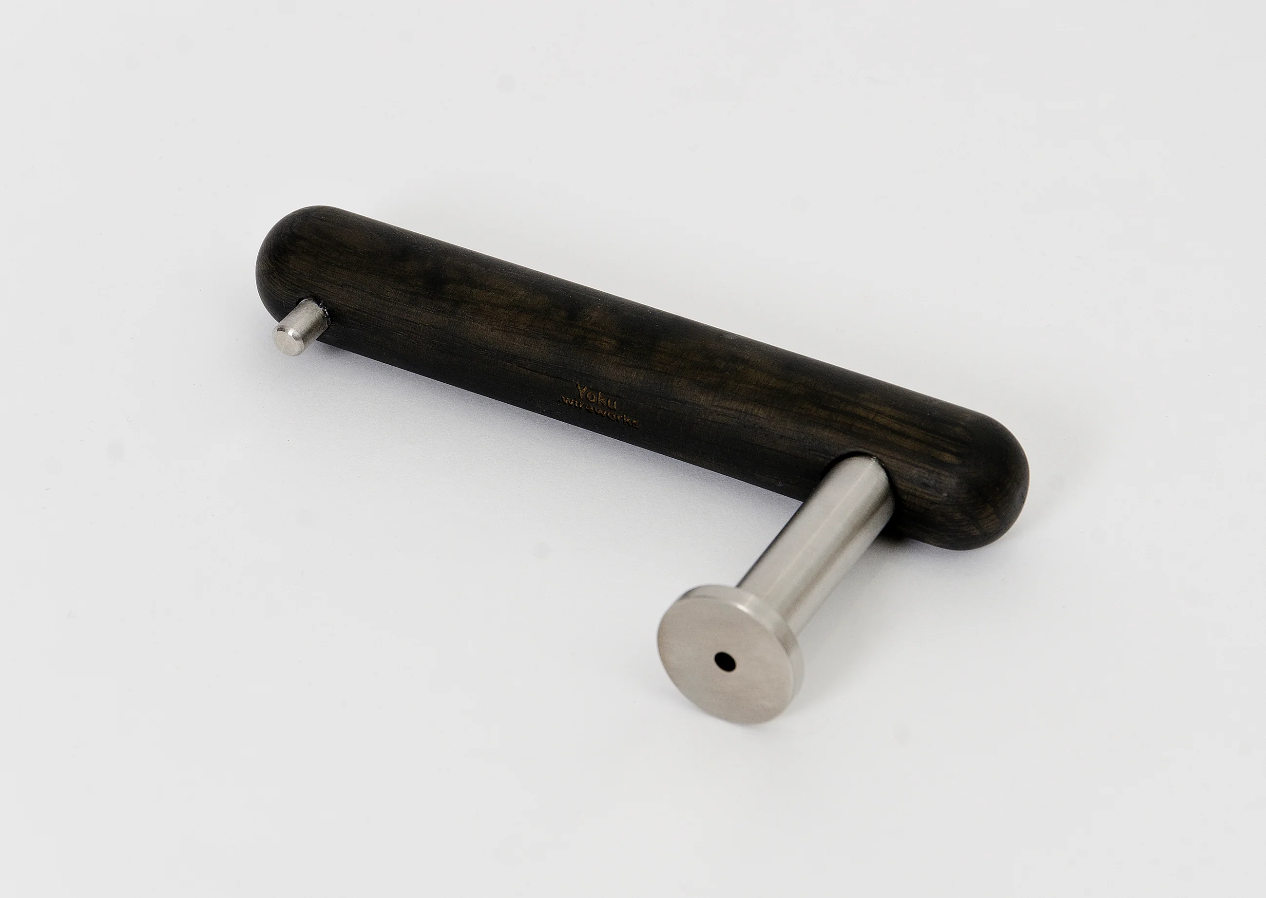 Yoku Dark Oak Toilet Roll Holder des. Lincoln Rivers for Wireworks - Image 3
