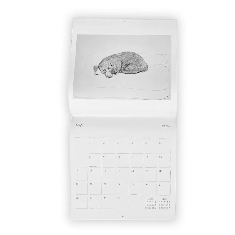 David Hockney 1995 Black and White Dog Calendar - Image 6