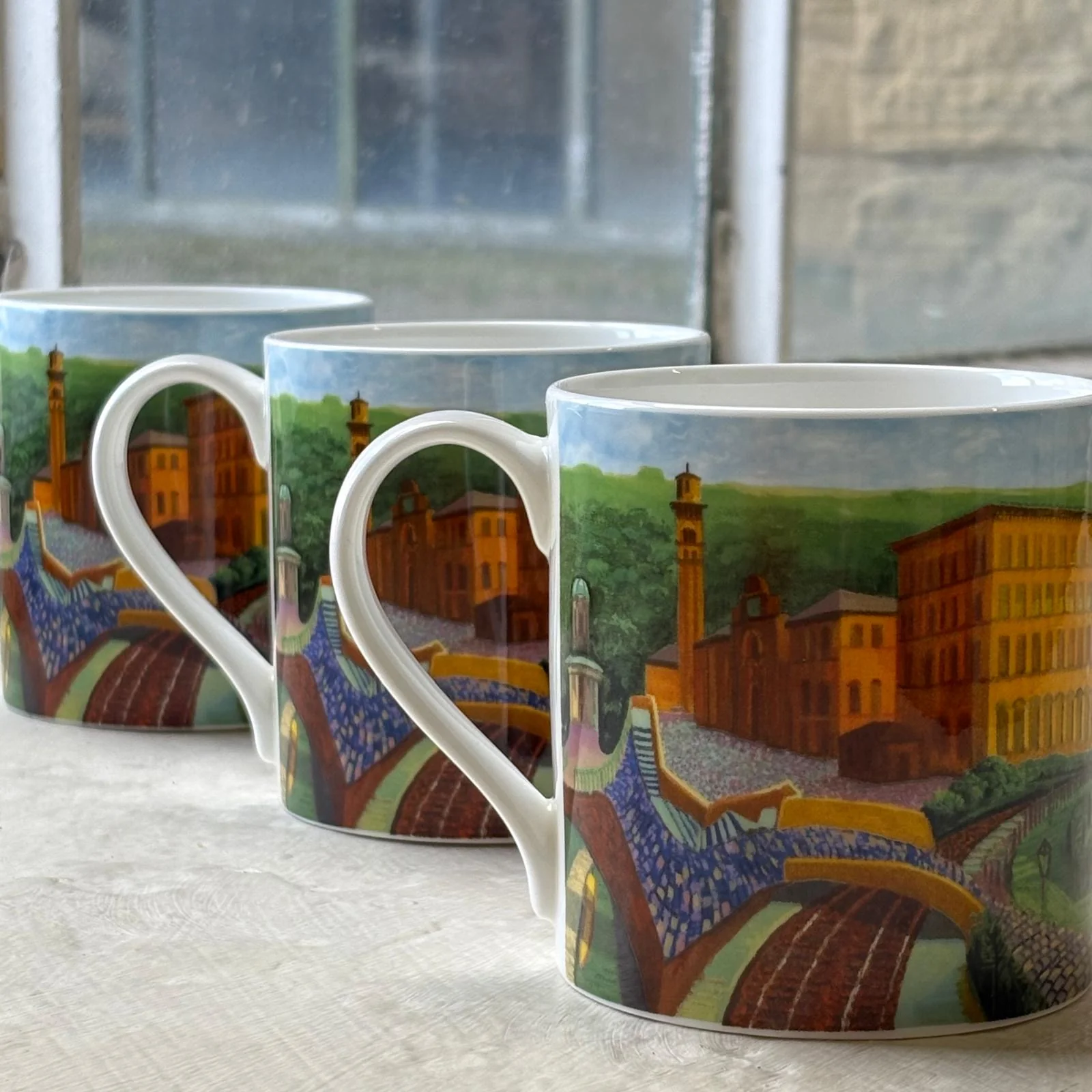 David Hockney Salts Mill, Saltaire Limited Edition Fine Bone China Mug - Image 12