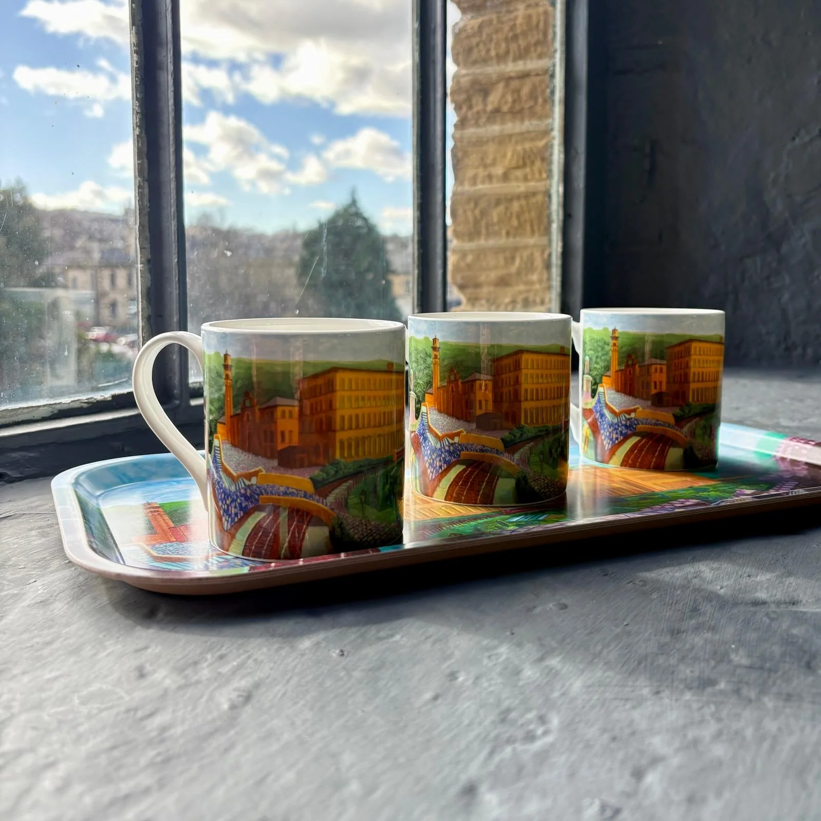 David Hockney Salts Mill, Saltaire Limited Edition Fine Bone China Mug - Image 13