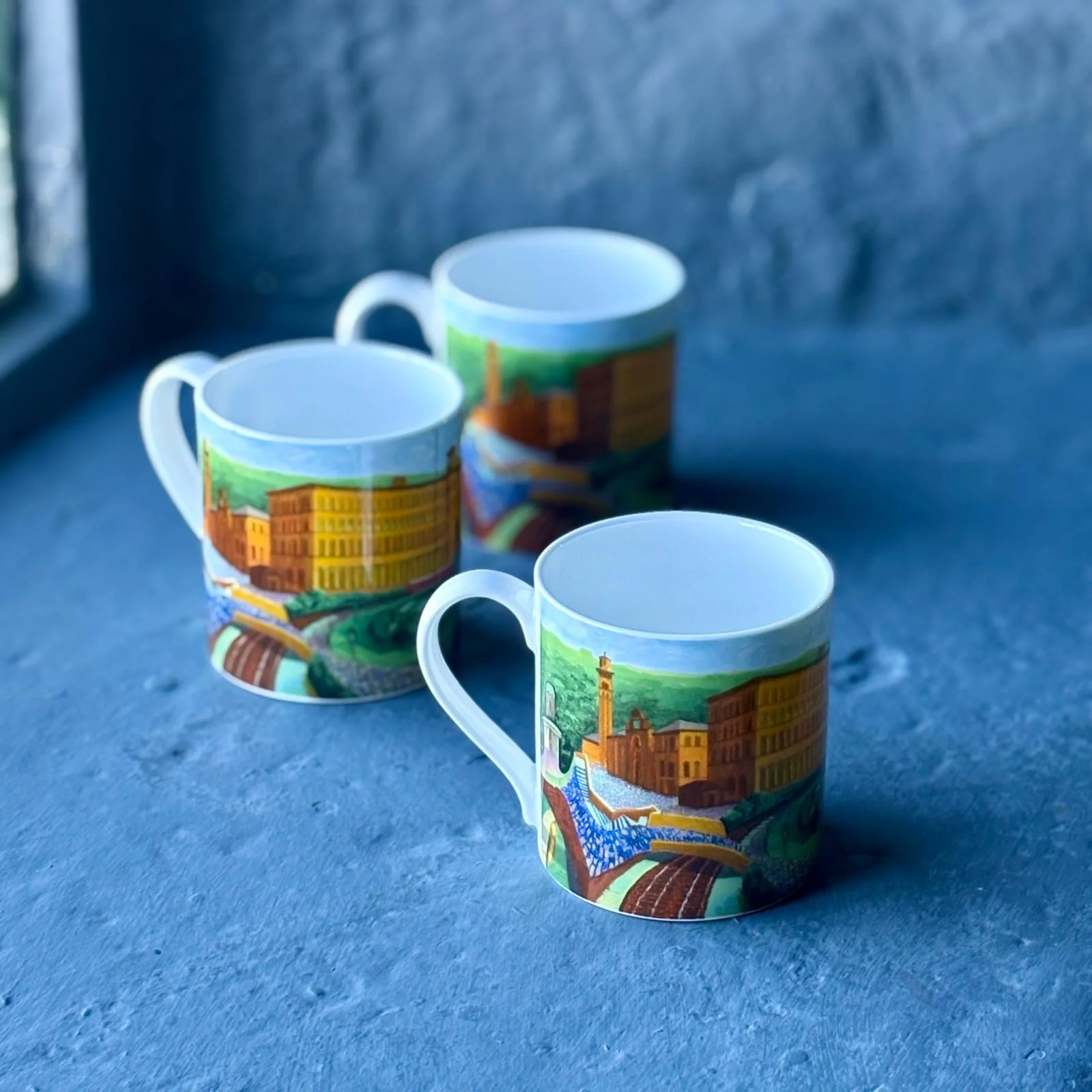 David Hockney Salts Mill, Saltaire Limited Edition Fine Bone China Mug - Image 2