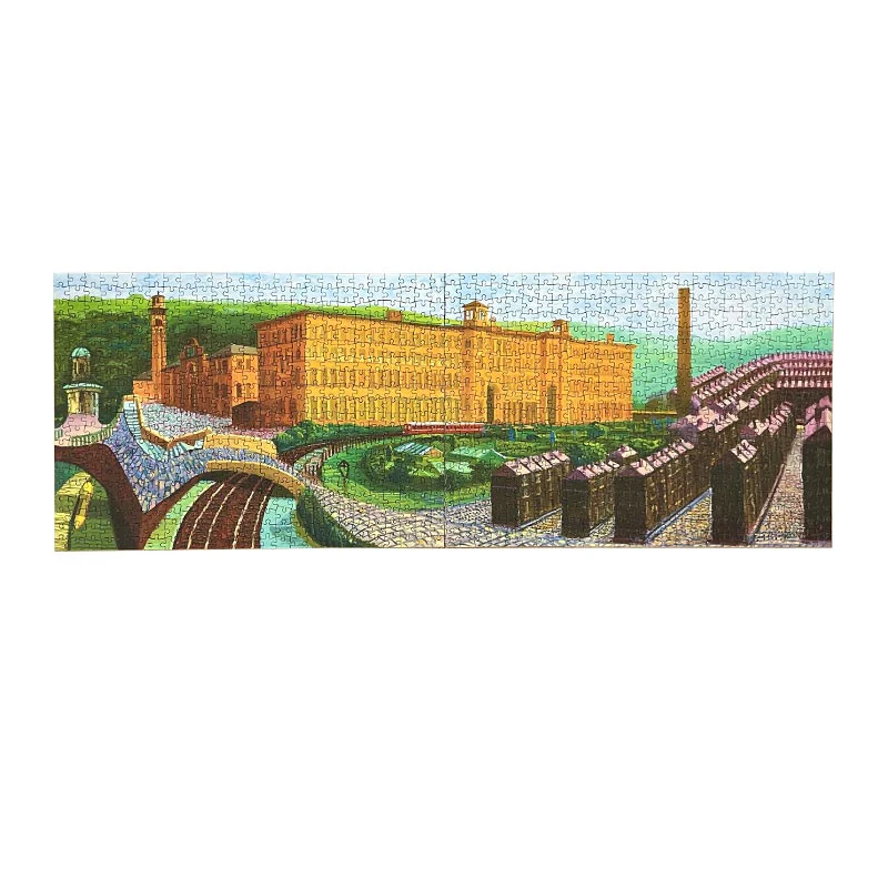 David Hockney Salts Mill, Saltaire, Yorkshire 1000 piece panoramic jigsaw puzzle - Image 2