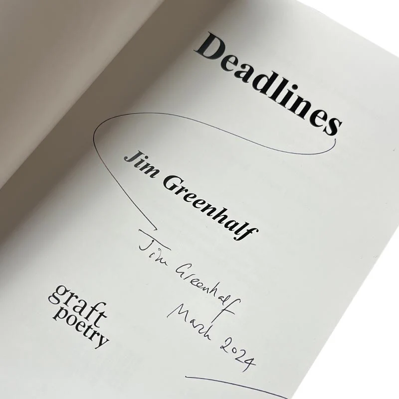 Deadlines by Jim Greenhalf (signed first edition) - Image 2