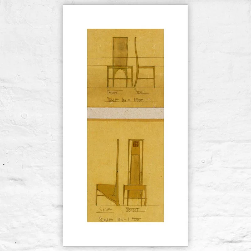 Design for Chairs for the Room De Luxe, Willow Tea Rooms, 1903 poster by Charles Rennie Mackintosh