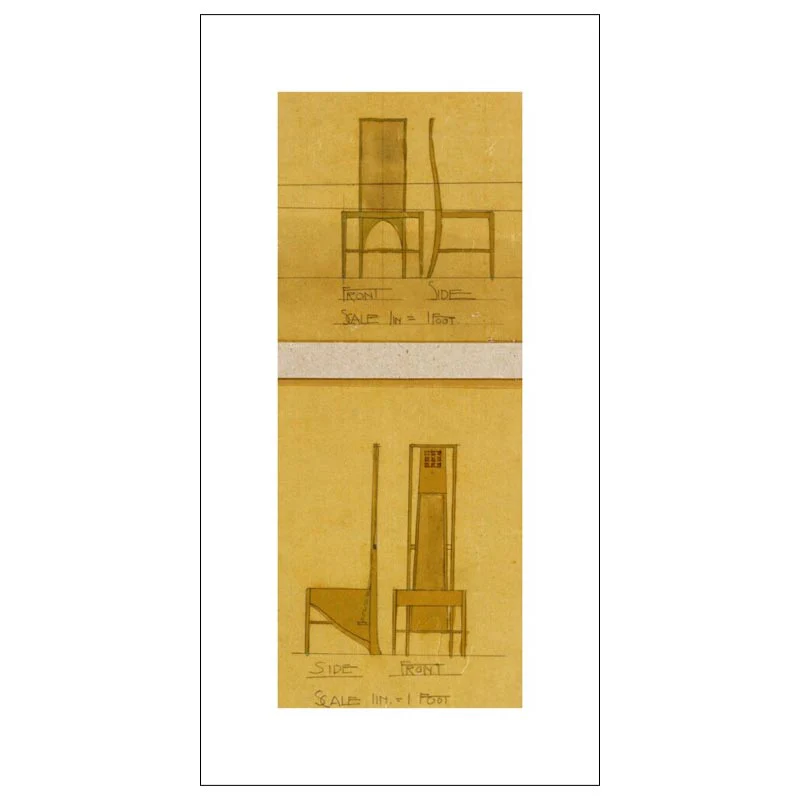 Design for Chairs for the Room De Luxe, Willow Tea Rooms, 1903 poster by Charles Rennie Mackintosh - Image 2